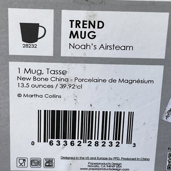 PPD Martha Collins Noah Dog Mug Camper Trailer Christmas Holiday New Bone China - Picture 13 of 14